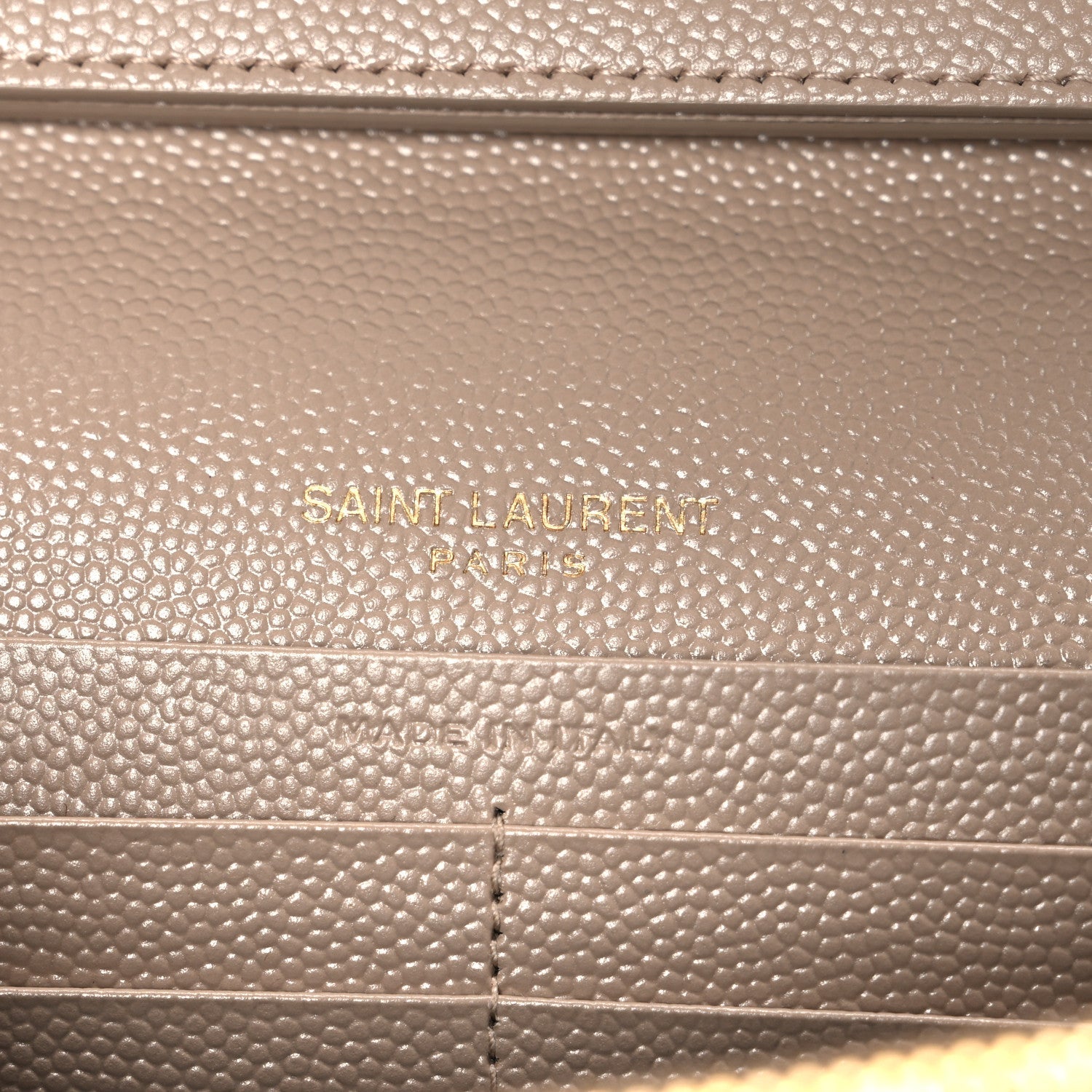 Grain De Poudre Matelasse Chevron Monogram Chain Wallet Nude Powder