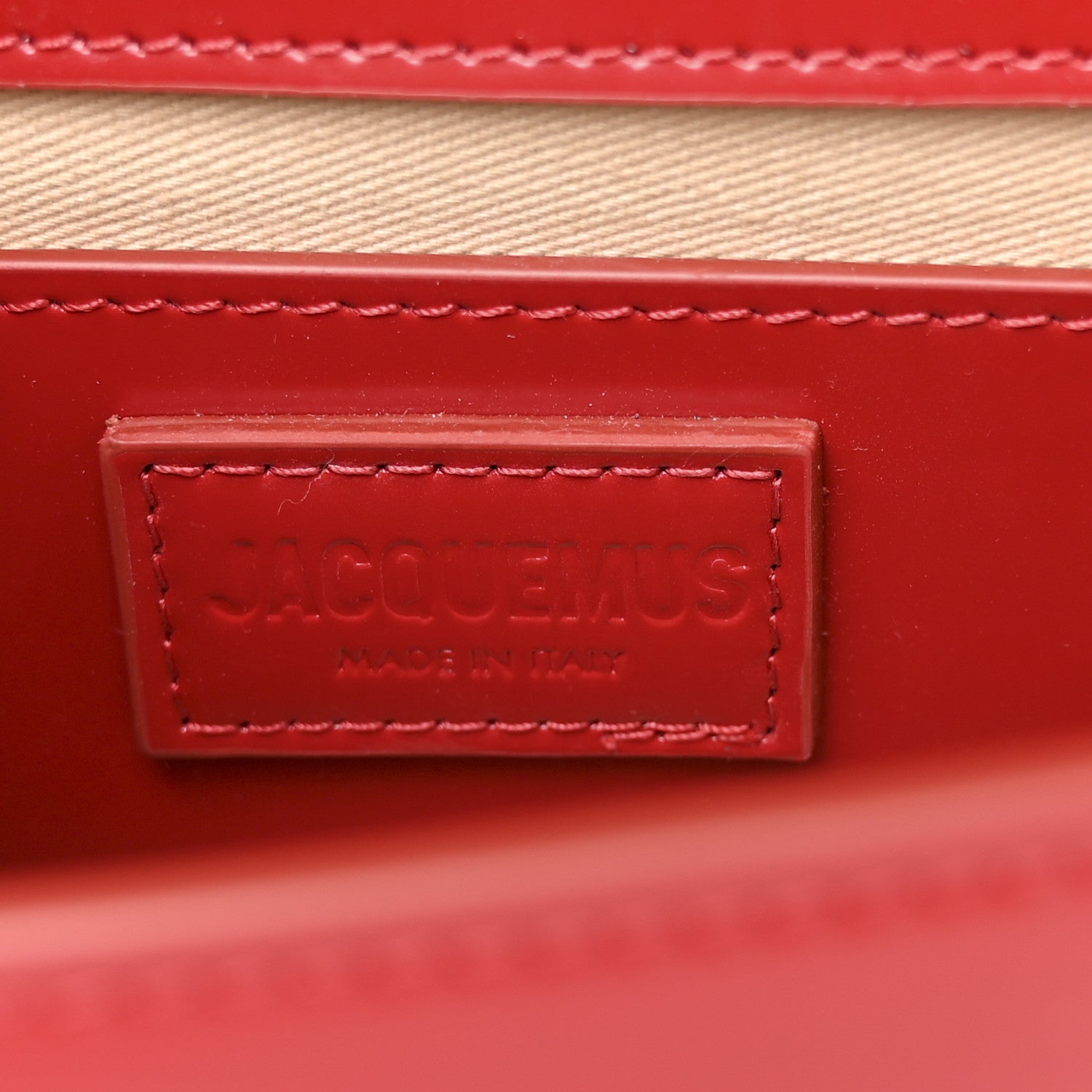 Glazed Calfskin Le Grand Bambino Red