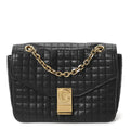 Calfskin Quilted Medium C Bag Black