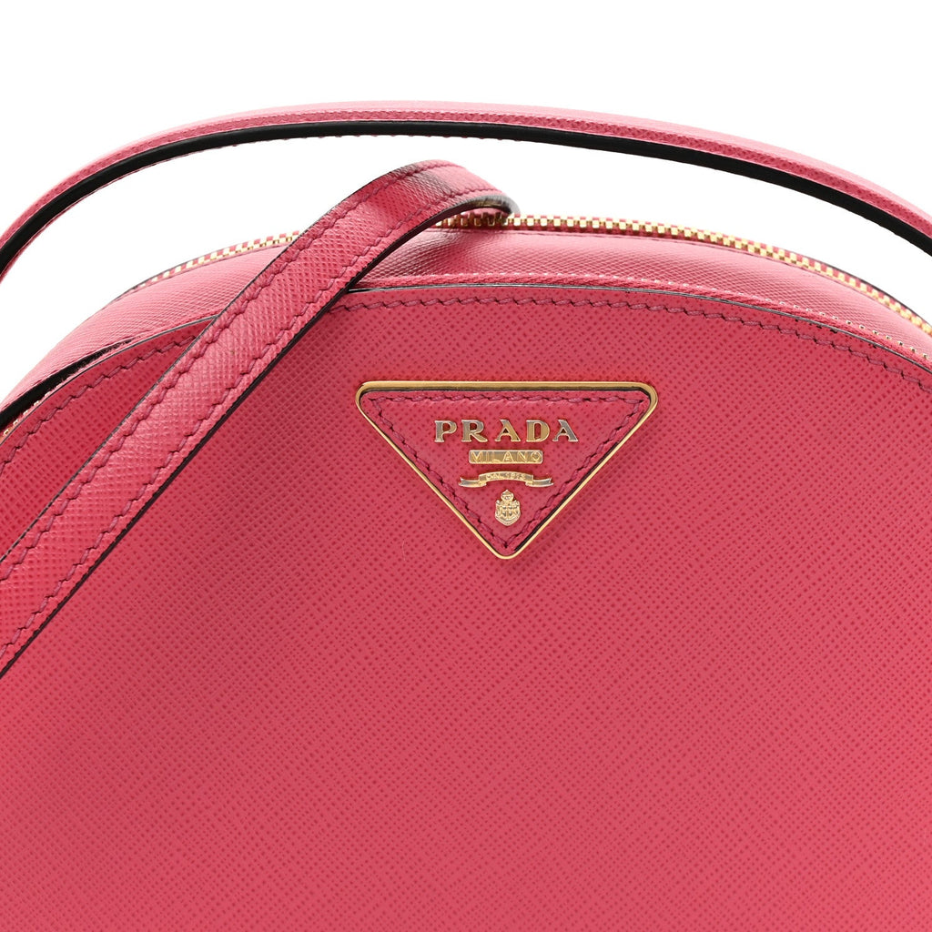 Saffiano Lux Odette Crossbody Magenta