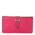 Chevre Mysore Tri-Fold Bearn Wallet Rose Shocking