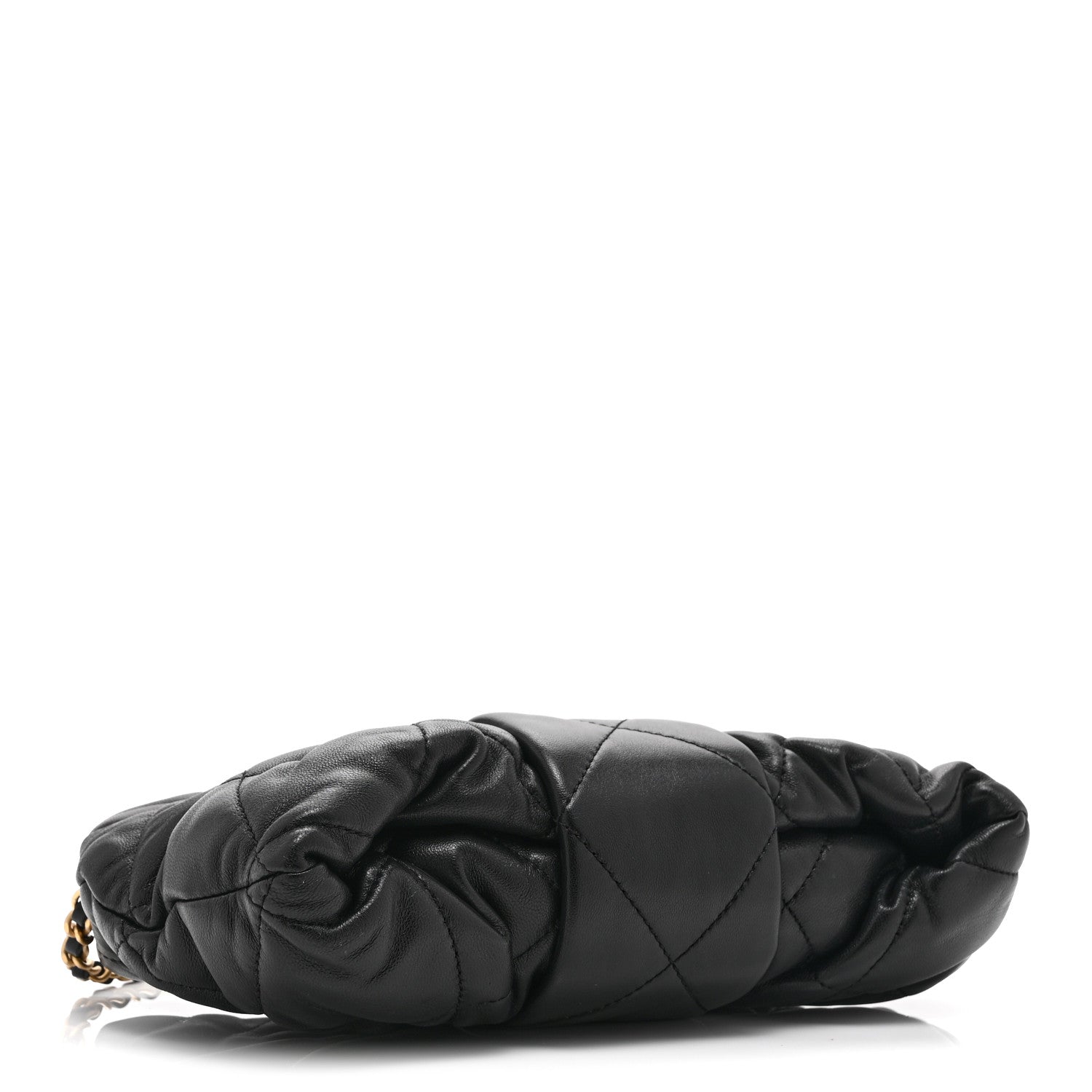 Lambskin Quilted Mini Bow Bag Black