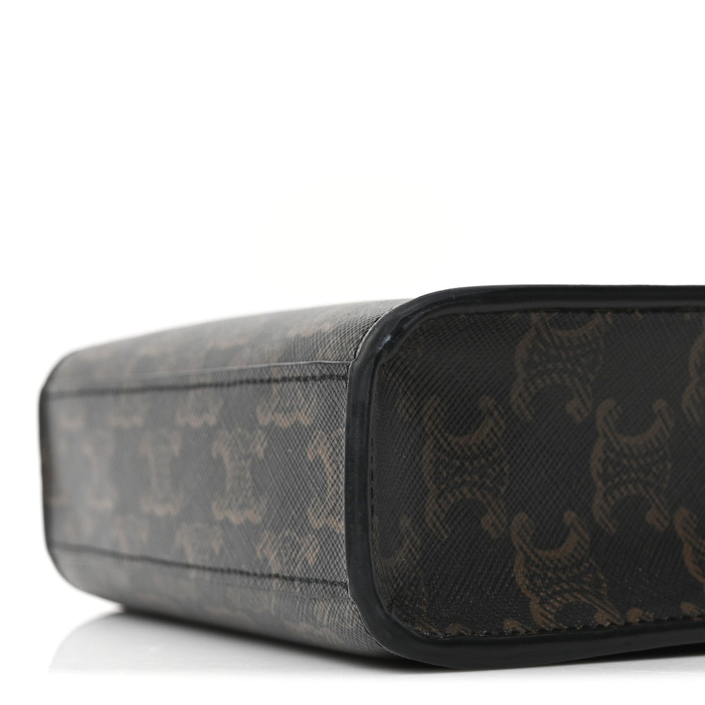 Triomphe Canvas Calfskin Mini Vertical Cabas Tan