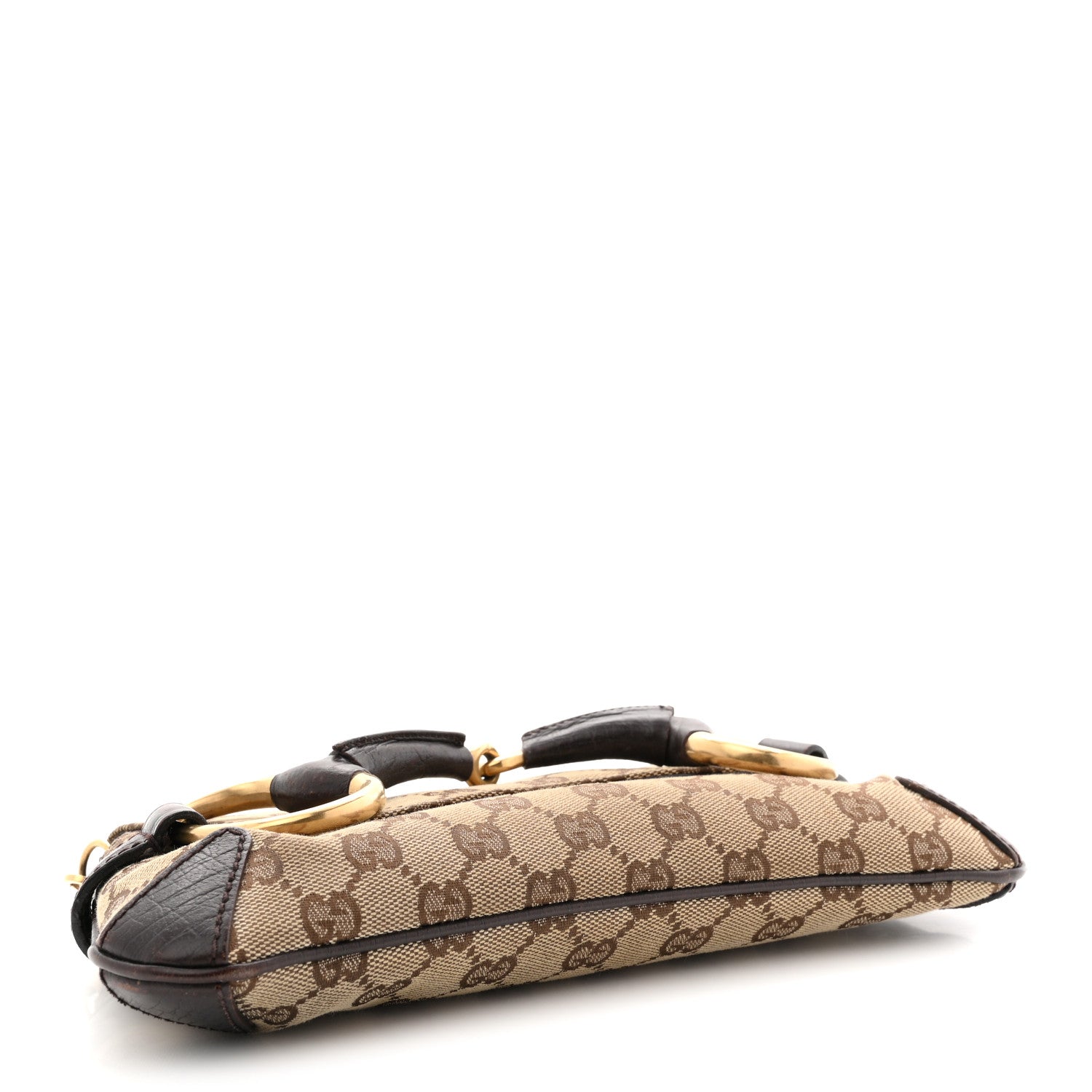 Monogram Horsebit Clutch Dark Brown