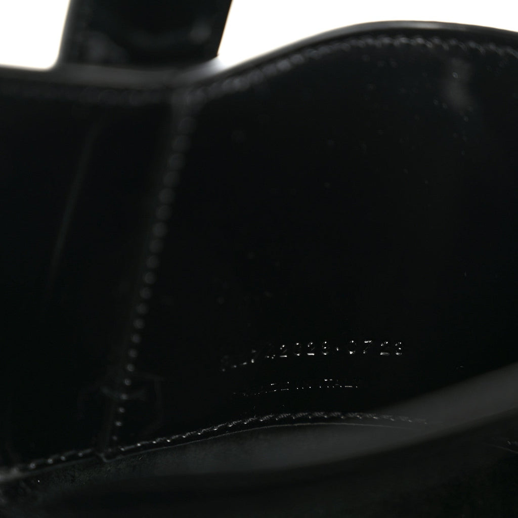 Patent Calfskin Le 37 Bucket Bag Black