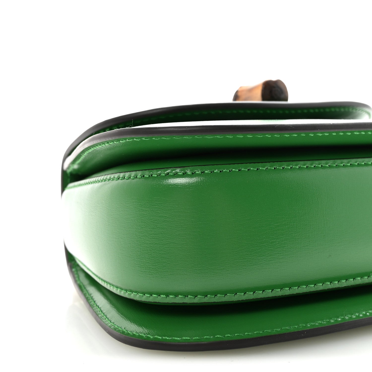 Boarded Dyana Lux Calfskin Web Small Bamboo 1947 Top Handle Bag Spring Green