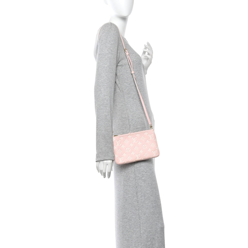 Empreinte Monogram Double Zip Pochette Rose