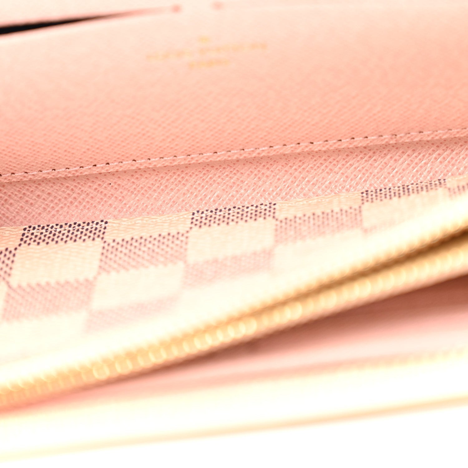 Damier Azur Clemence Wallet Rose Ballerine