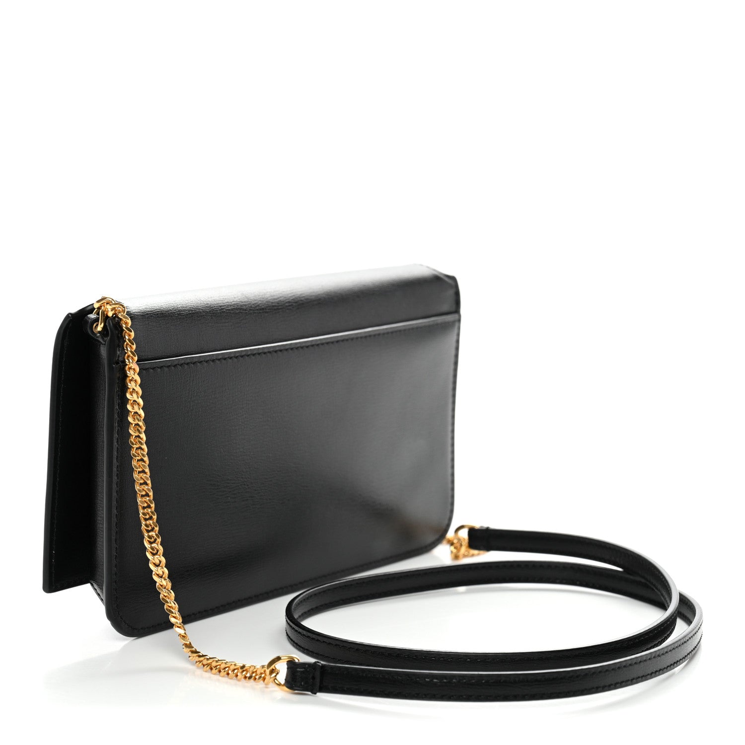 Calfskin Monogram Cassandre Phone Holder With Strap Black