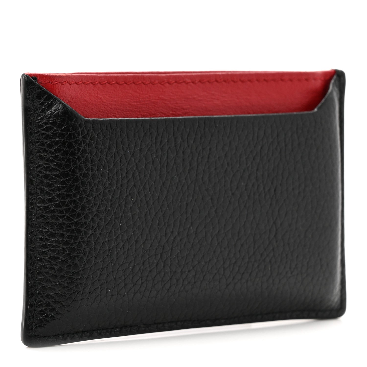 Vitello Grain Metal  Holder Black Fuoco
