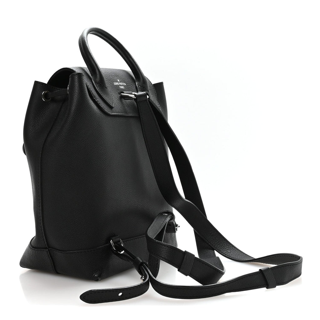 Calfskin Lockme Backpack Black