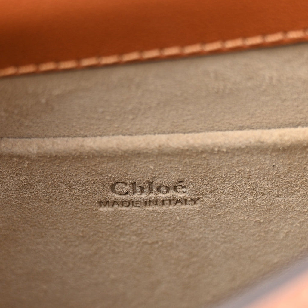 Calfskin Suede Medium Nile Bracelet Bag Caramel