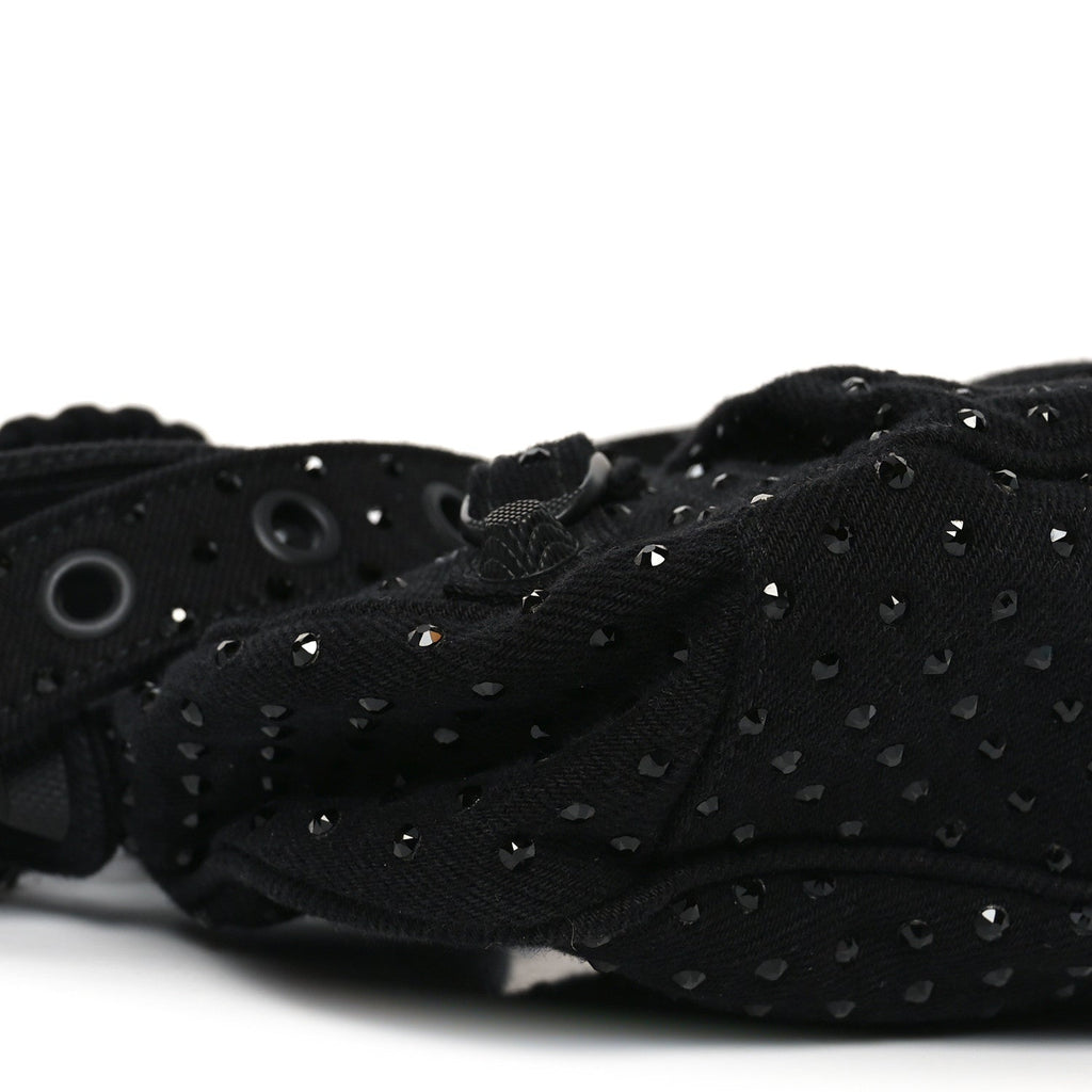 Denim Embellished Le Cagole Shoulder Bag XS Black