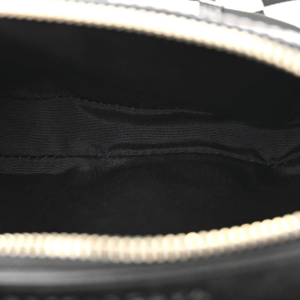 X Bloomingdales 150th Anniversary Saffiano Small Snapshot Camera Bag Black White