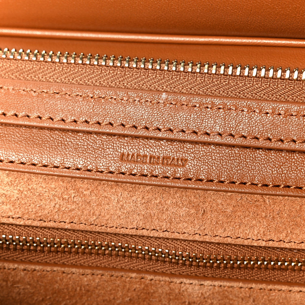 Supple Shiny Lambskin Little New Luggage Soft Tan
