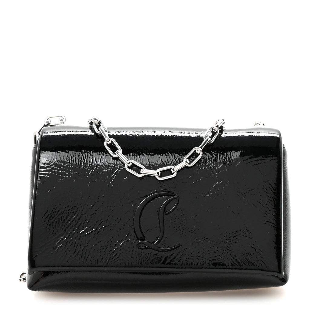 Naplak Patent Calfskin Monochrome Loubi54 Shoulder Bag Zaffiro