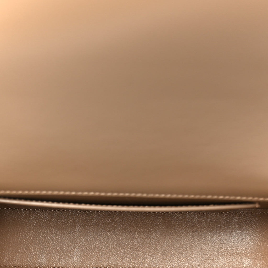 Box Calfskin Mini Voltaire Shoulder Bag Dark Cork