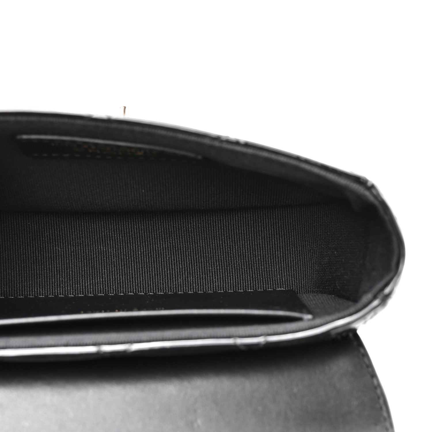 Patent Calfskin Quilted Mini Flap Black