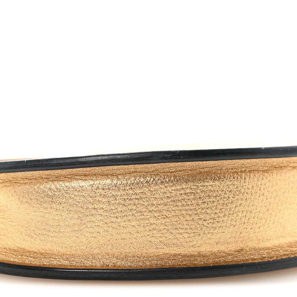 Metallic Grainy Calfskin Mini Vlogo Hobo Bag Gold