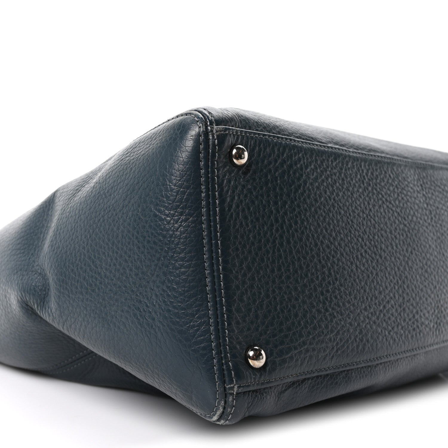Calfskin Cerf Executive Shopper Tote Blue