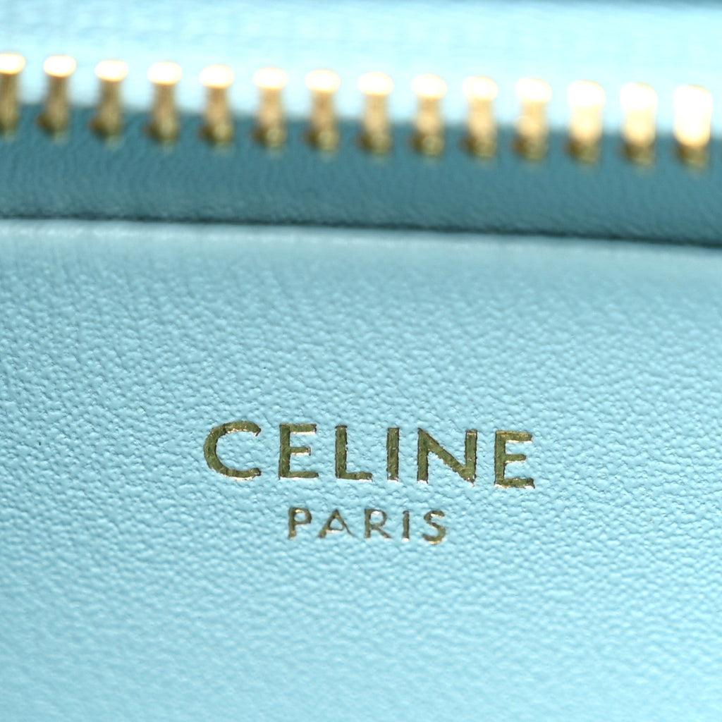Shiny Calfskin Medium Tilly Triomphe Shoulder Bag Light Blue
