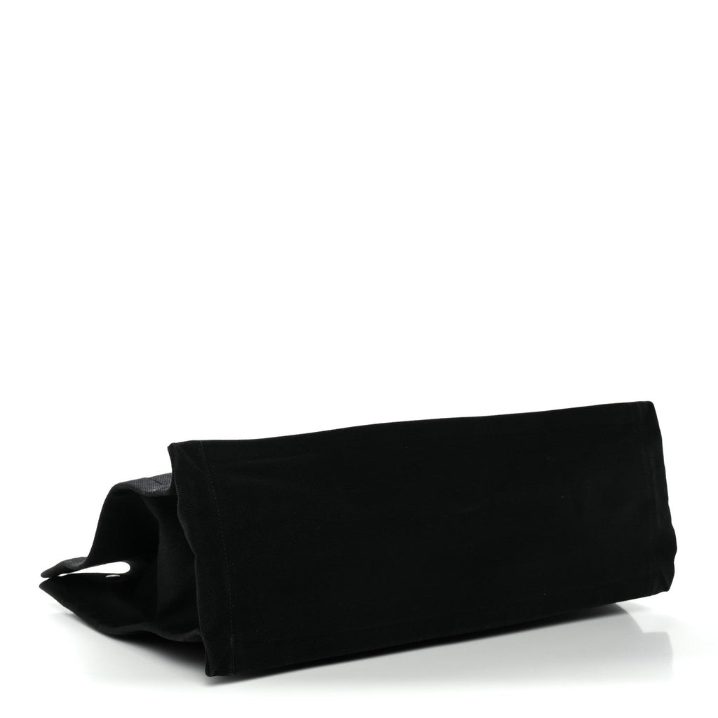 Linen Calfskin Rive Gauche Tote Black