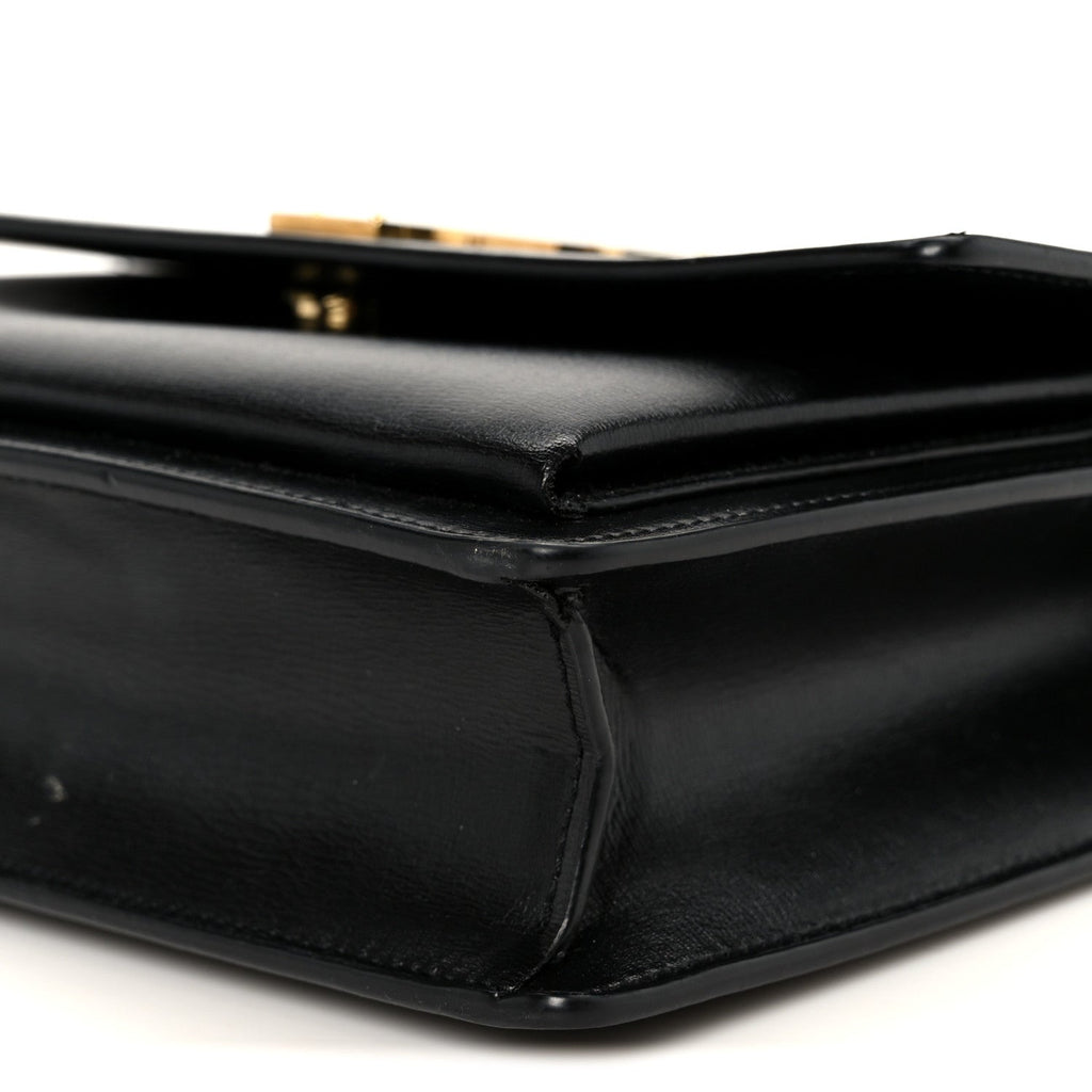 Smooth Calfskin Medium Monogram Sunset Satchel Black