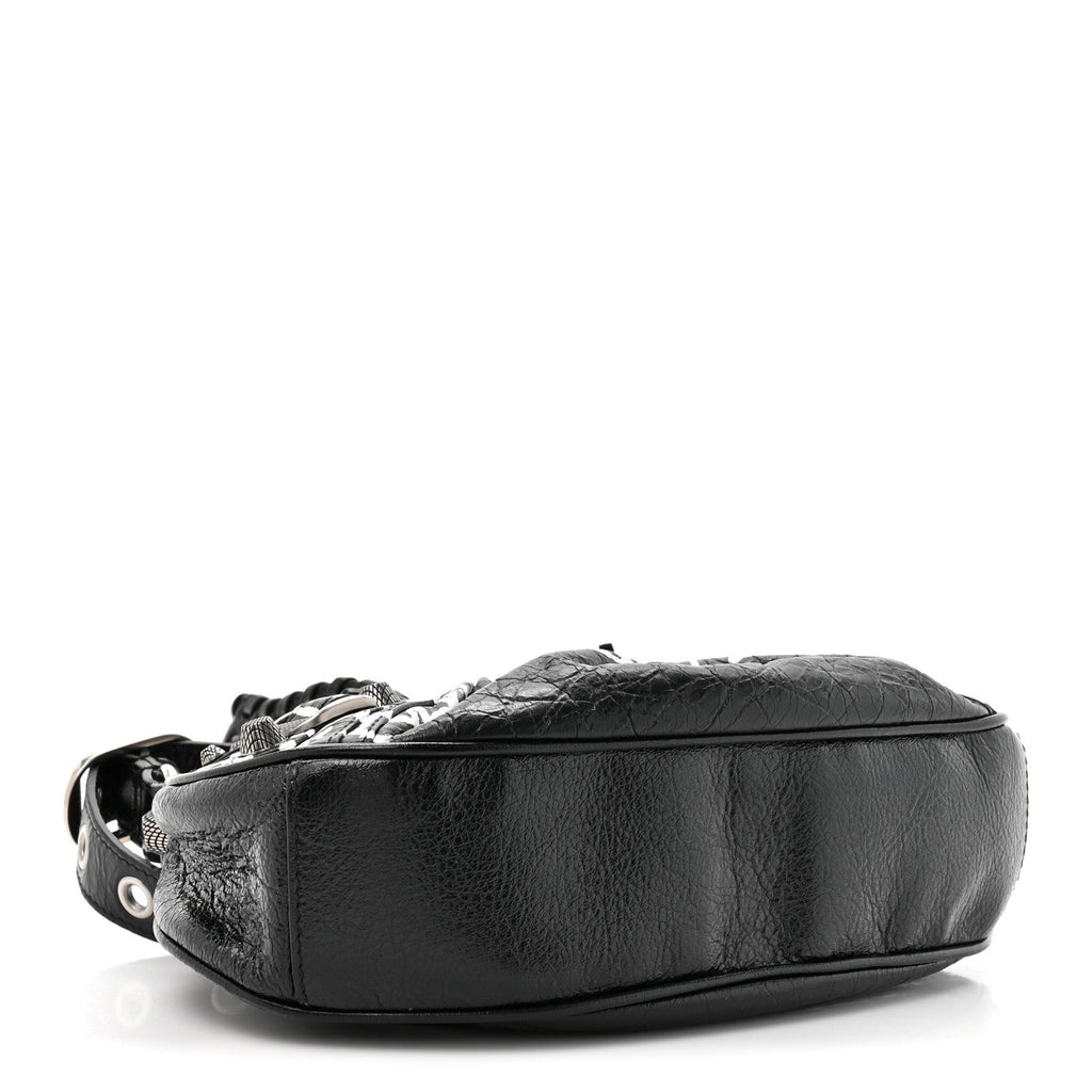 Agneau Arena Lunar New Year Graffiti Logo Le Cagole Shoulder Bag XS Black