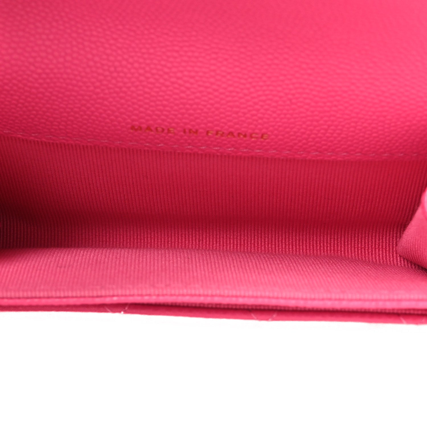 Caviar Quilted Flap  Holder Wallet Pink