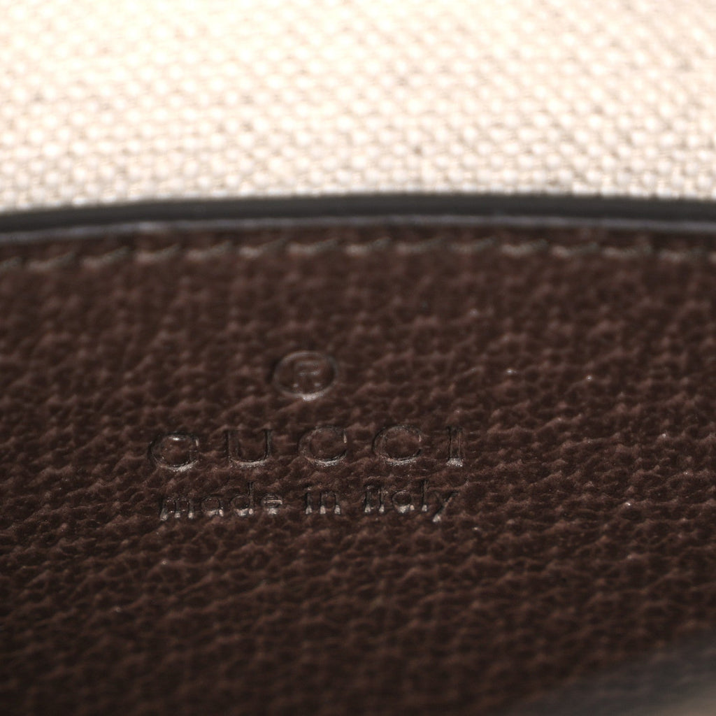 Monogram Jumbo GG Textured Dollar Calfskin Web Mini Vertical Tote Camel Ebony New Acero