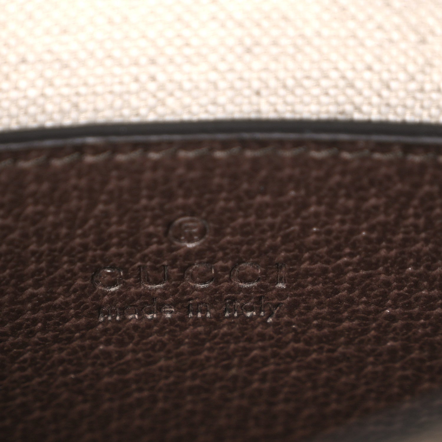 Monogram Jumbo GG Textured Dollar Calfskin Web Mini Vertical Tote Camel Ebony New Acero