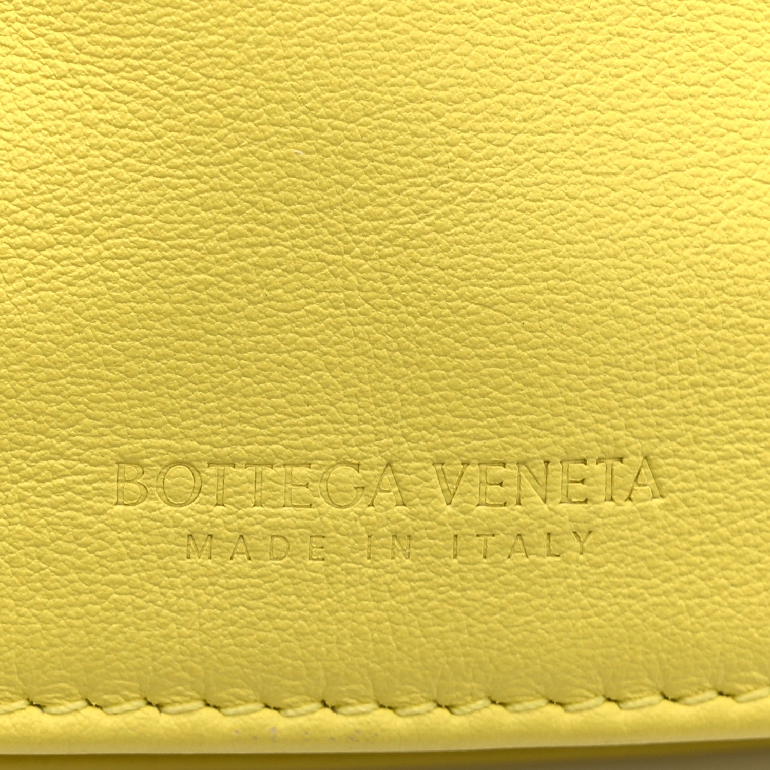 Calfskin Mini BV Twist Yellow