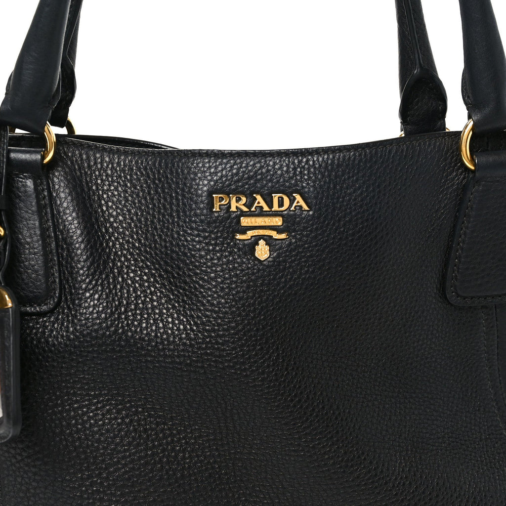 Vitello Daino Side Pocket Tote Black