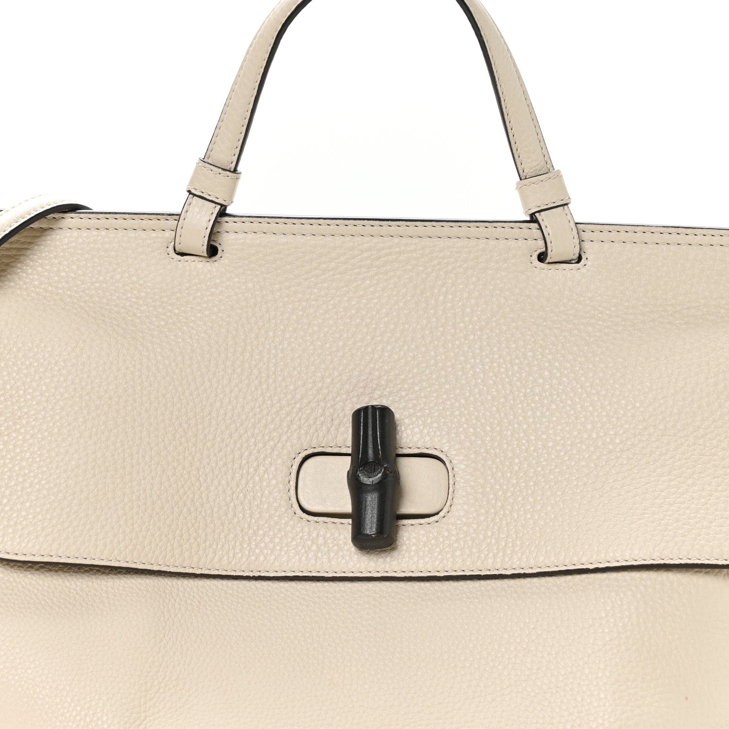 Cellarius Calfskin Large Bamboo Daily Top Handle Bag Mystic White