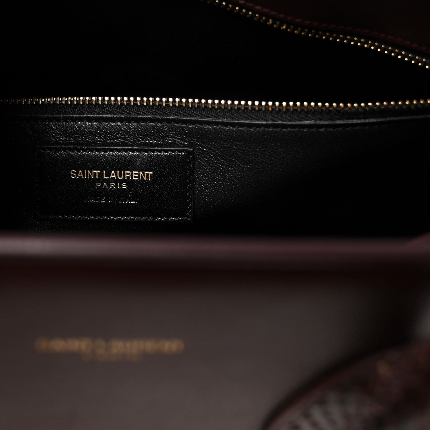 Calfskin Snakeskin Small Sac De Jour Burgundy