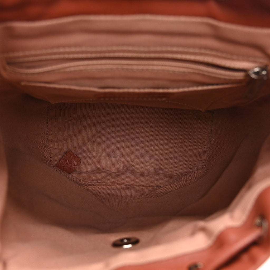 Lambskin Quilted Small Urban Spirit Backpack Brown