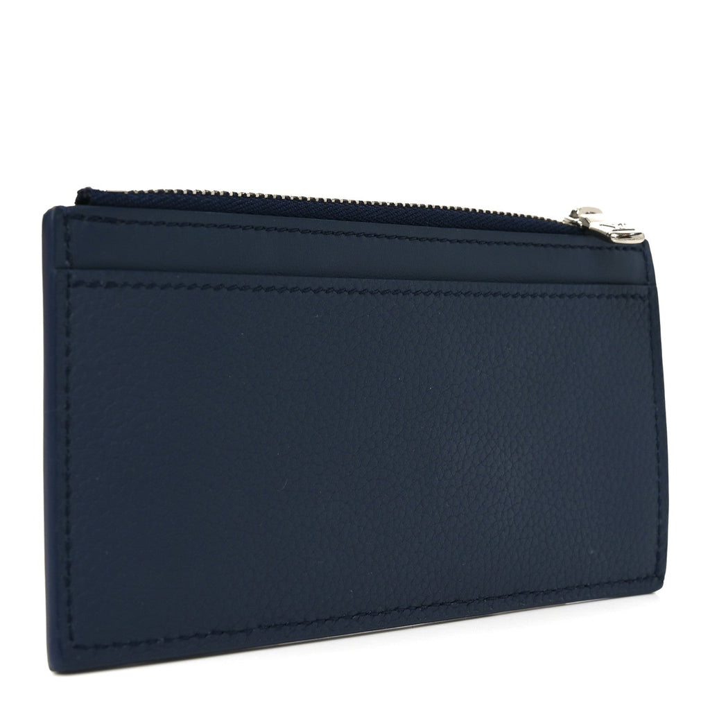 Calfskin Aerogram Coin  Holder Navy Blue