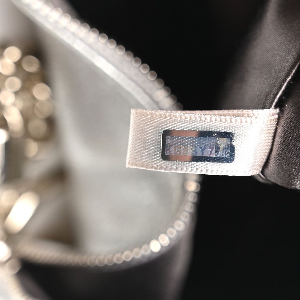 Metallic Goatskin Callie Mea Tassel Silver