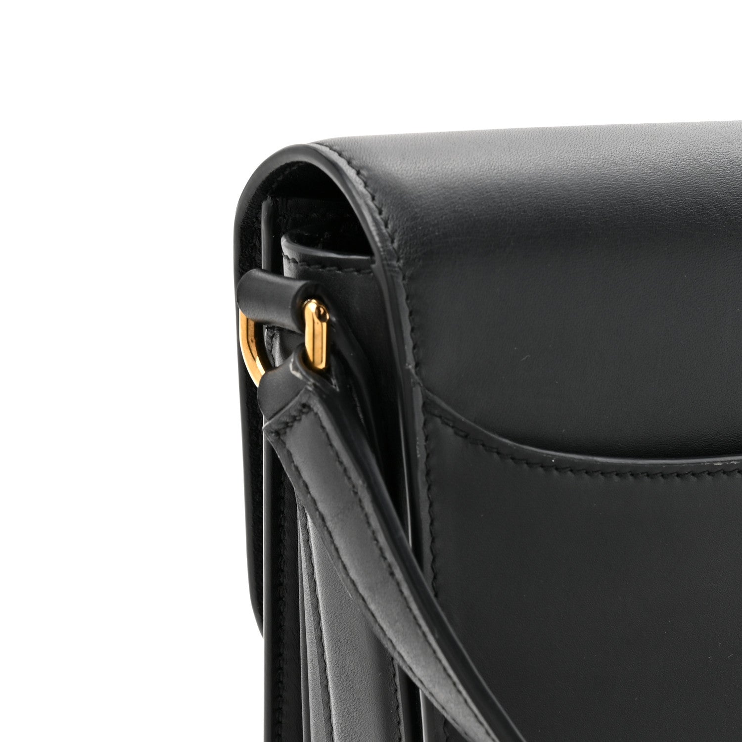 Calfskin Gancini Shoulder Bag Black