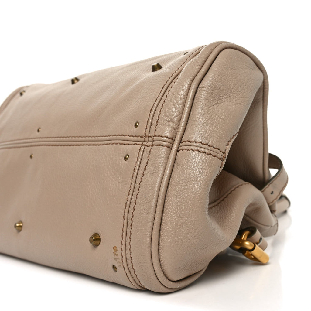 Calfskin Medium Paddington Satchel Beige