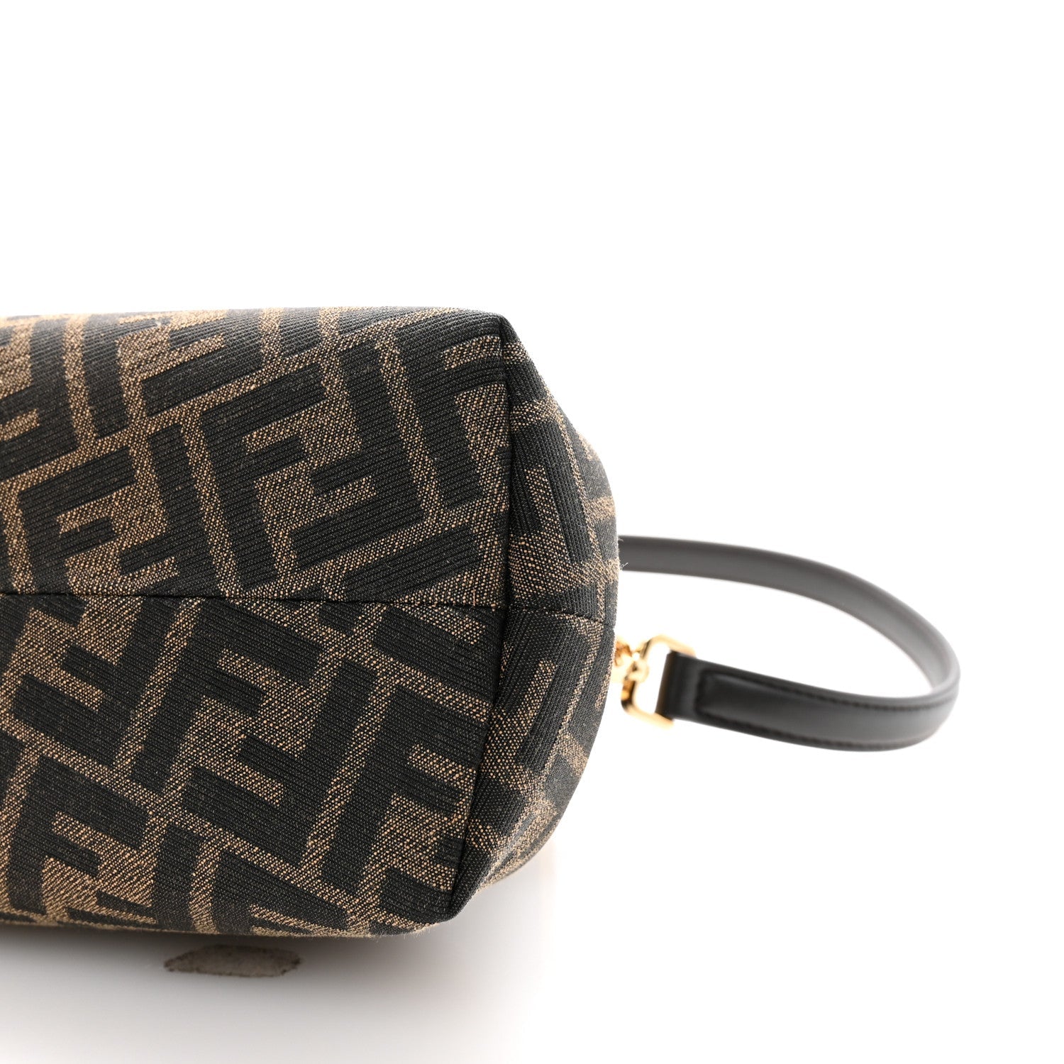 Shiny Nappa Fabric Jacquard FF 1974 Midi Fendi Tobacco Moro Ebano