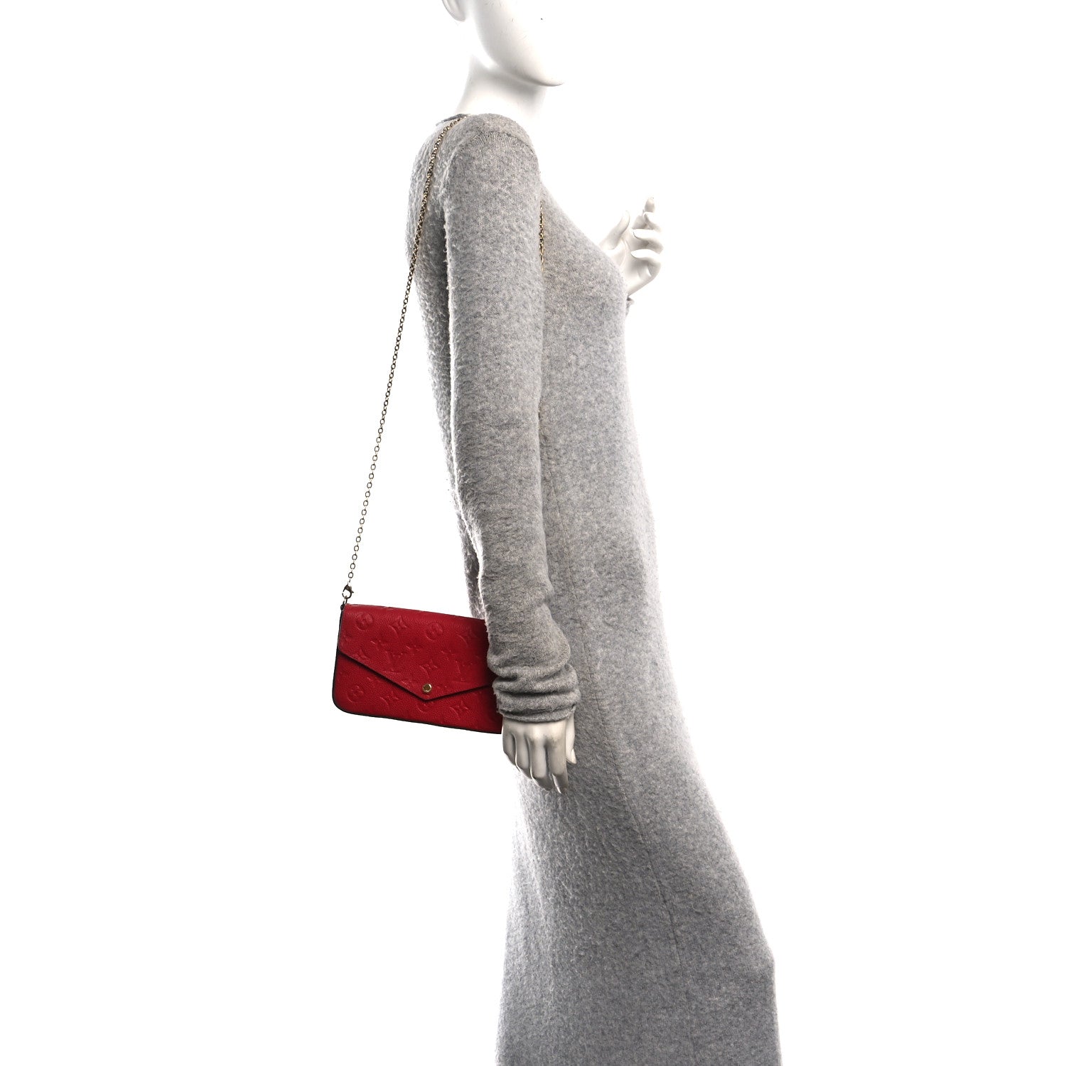 Empreinte Pochette Felicie Chain Wallet Scarlet