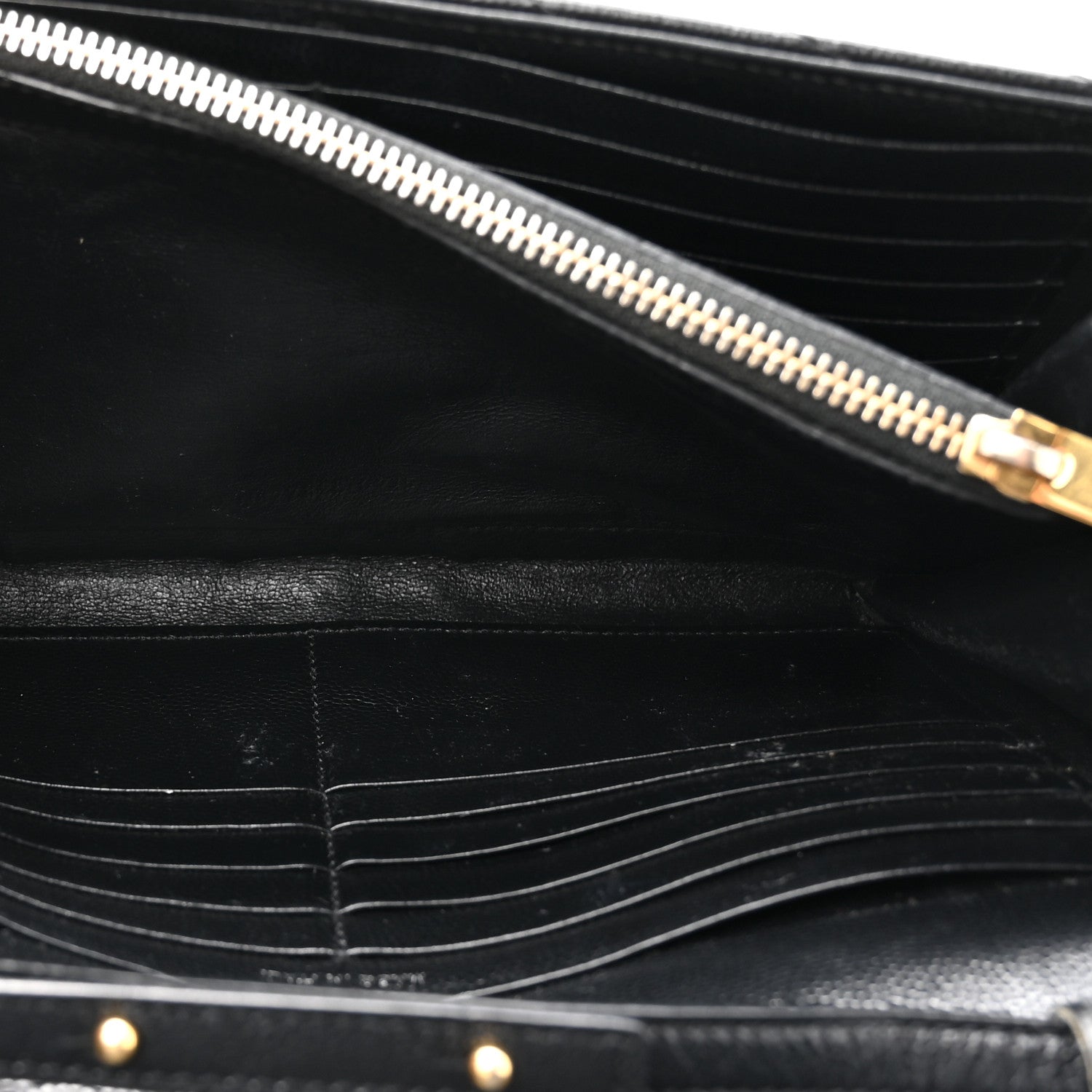 Grain De Poudre Matelasse Chevron Monogram Chain Wallet Black
