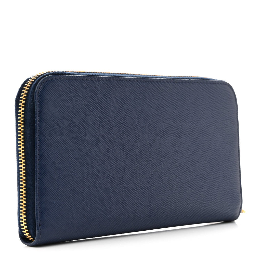 Saffiano Metal Zip Around Wallet Baltico