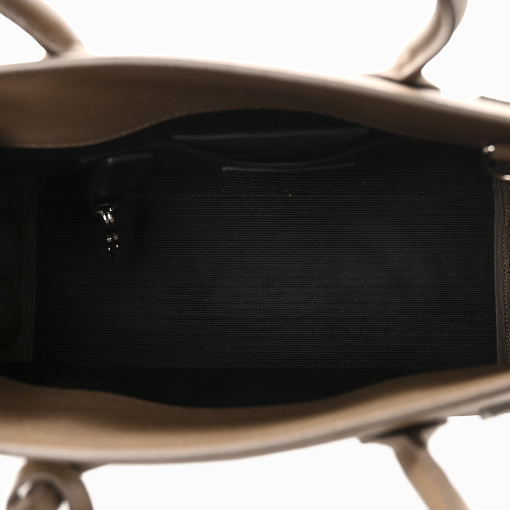Grained Calfskin Baby Sac De Jour Taupe