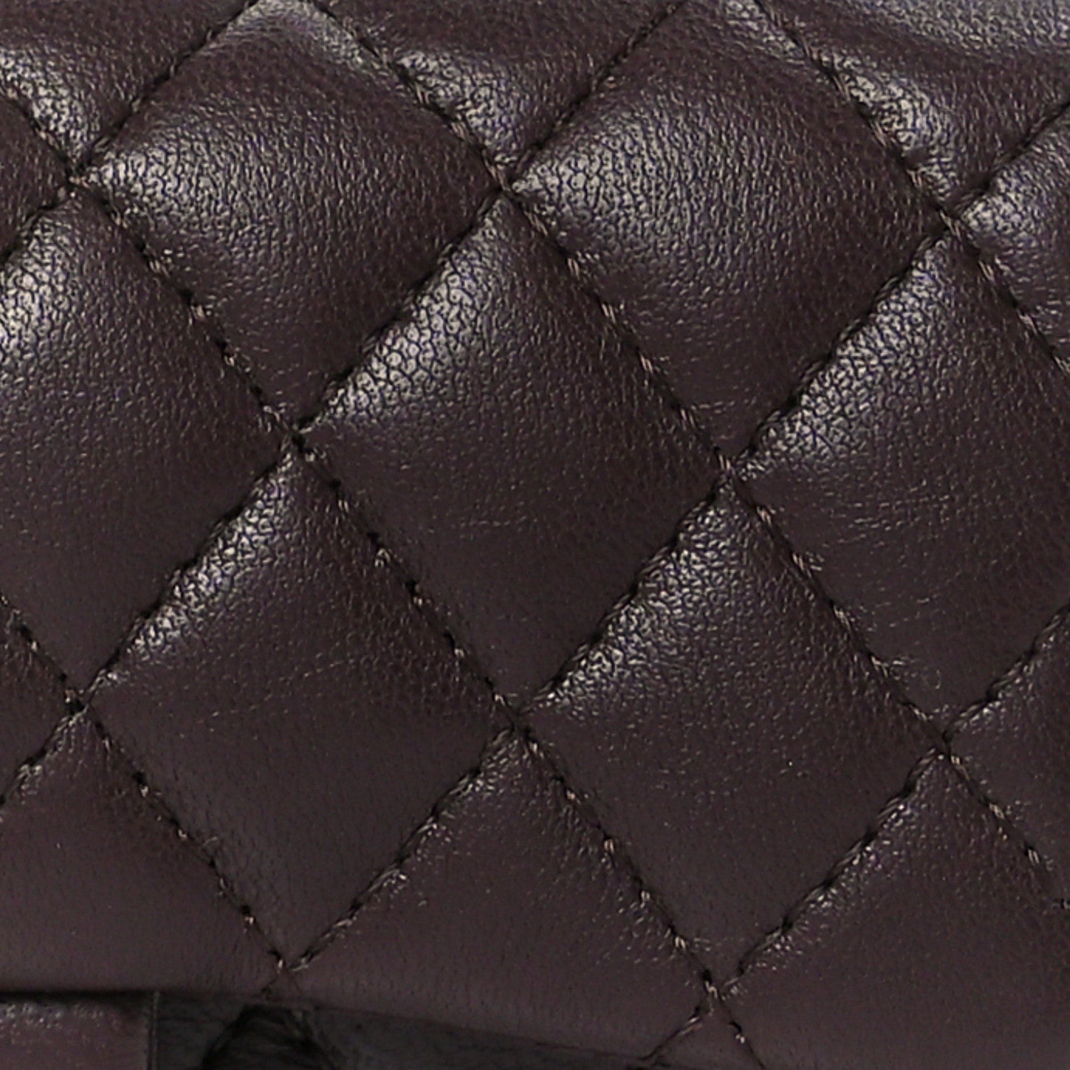 Lambskin Quilted Mini Flap Bag Charm With Hook Dark Brown