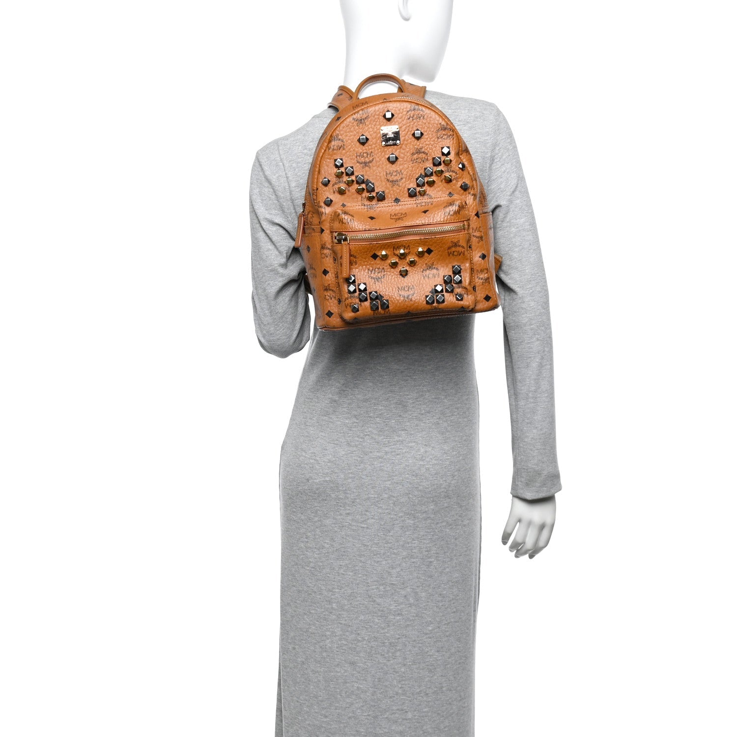 Visetos Studded Small Stark M Backpack Cognac