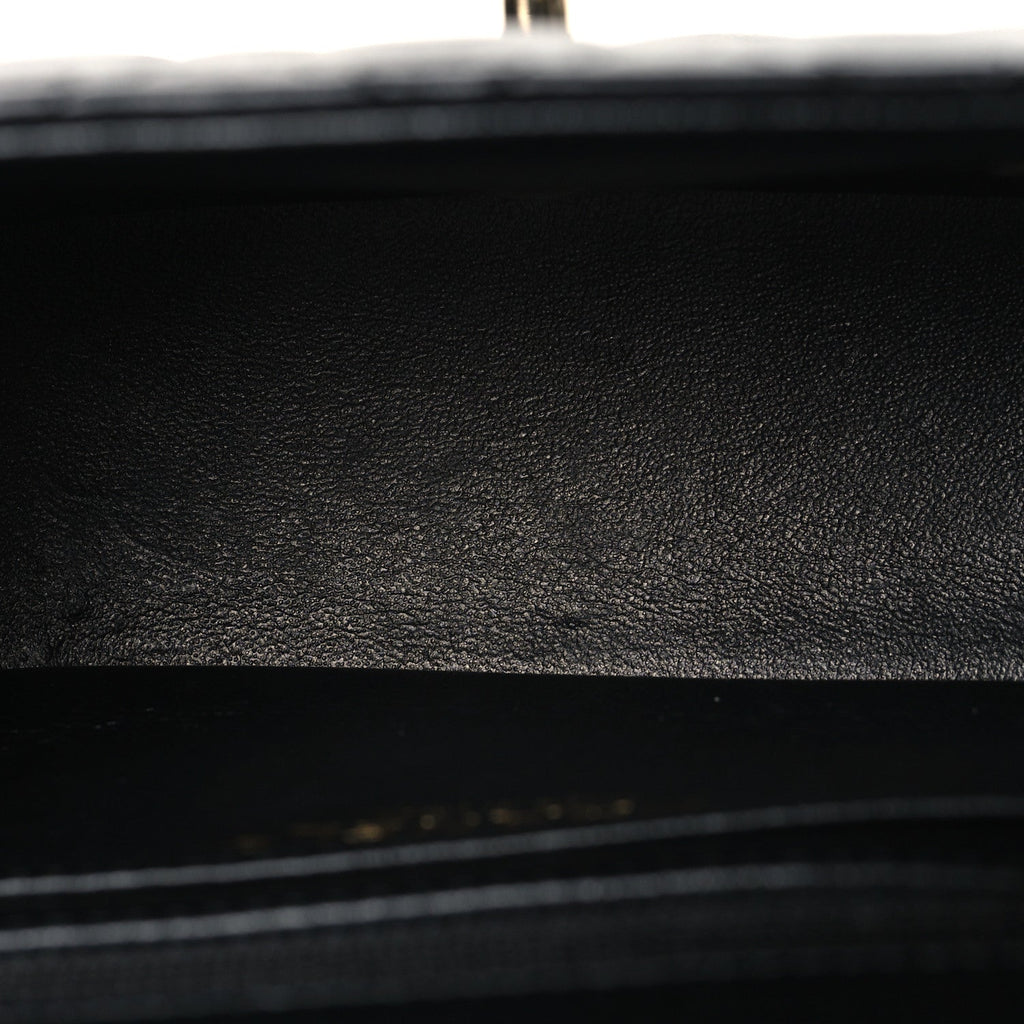 Lambskin Quilted Mini Square Flap Black