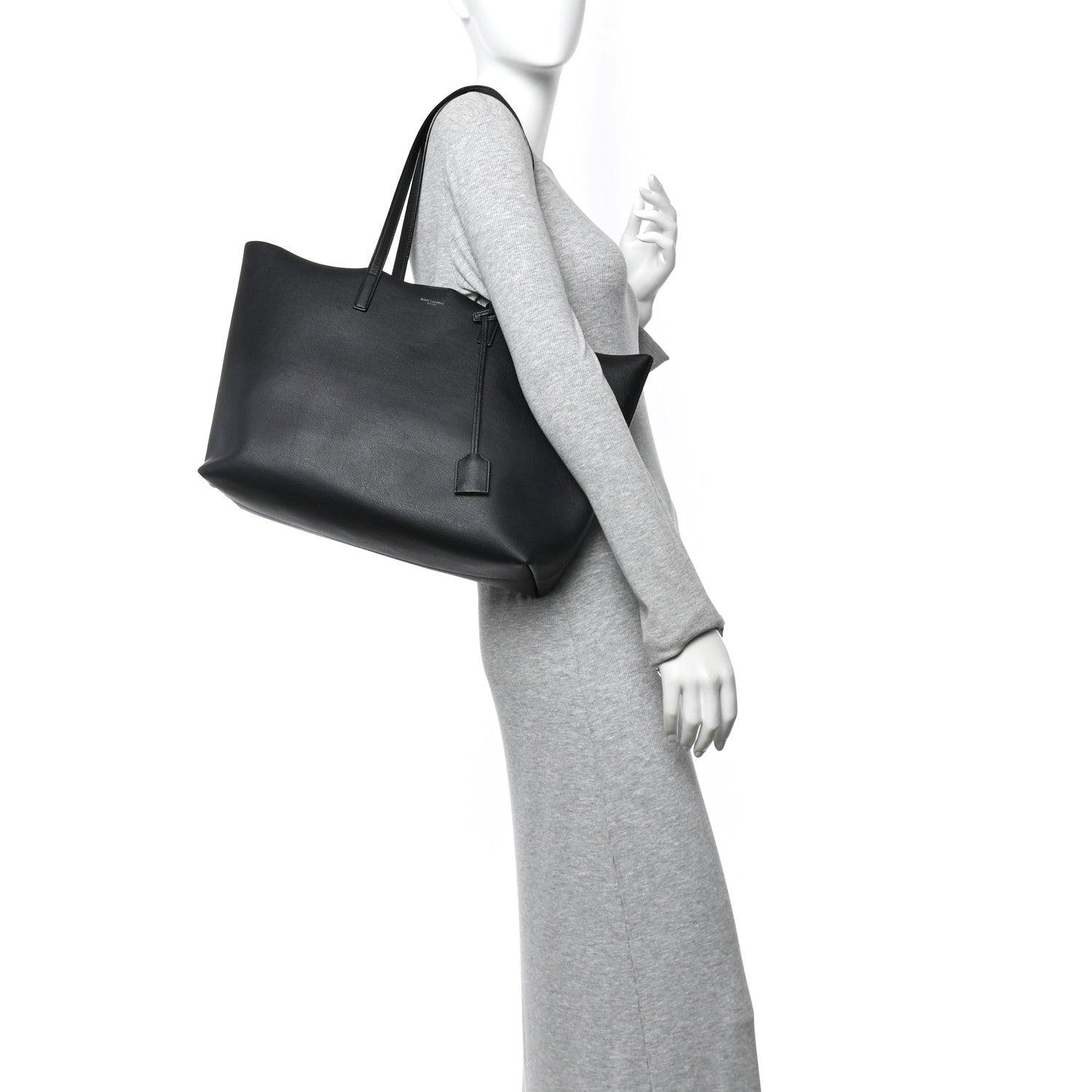 Calfskin Large Shopping Tote Black