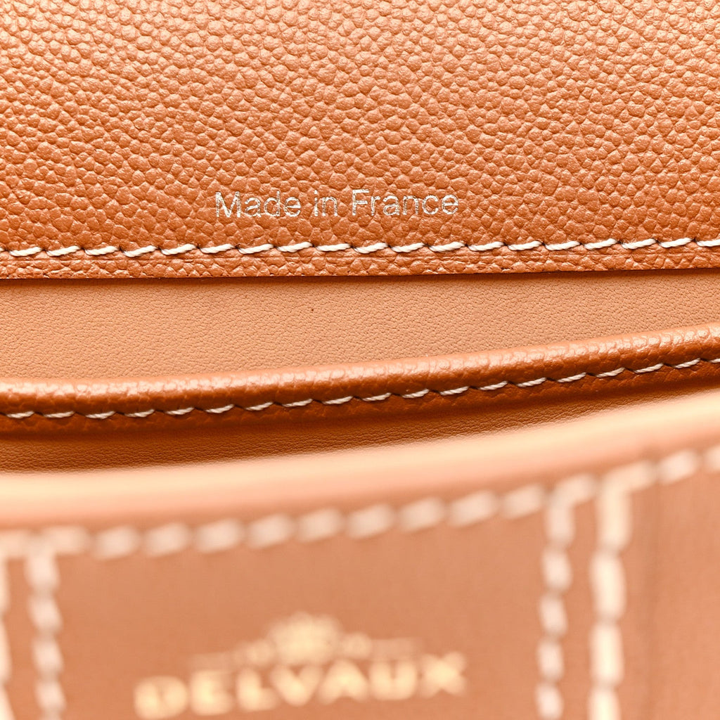 Grained Rodeo Calfskin Surpique Mini Brillant Satchel Vegetal Ivory